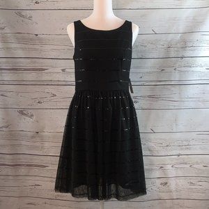 NWT JESSICA SIMPSON Sleeveless Black Sequin Dress